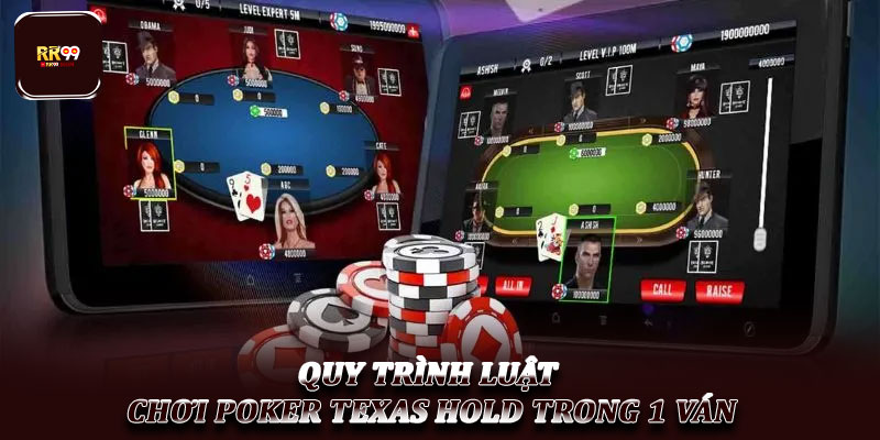 Luật chơi Poker Texas – Hướng dẫn cụ thể cho hội viên 2 Quy trình luật chơi Poker Texas Hold trong 1 ván